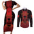 Personalized Albania Couples Matching Short Sleeve Bodycon Dress and Long Sleeve Button Shirt Black Double Headed Eagle - Wonder Print Shop