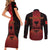 Personalized Albania Couples Matching Short Sleeve Bodycon Dress and Long Sleeve Button Shirt Black Double Headed Eagle - Wonder Print Shop