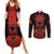 Personalized Albania Couples Matching Summer Maxi Dress and Long Sleeve Button Shirt Black Double Headed Eagle - Wonder Print Shop