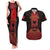 Personalized Albania Couples Matching Tank Maxi Dress and Hawaiian Shirt Black Double Headed Eagle - Wonder Print Shop