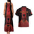 Personalized Albania Couples Matching Tank Maxi Dress and Hawaiian Shirt Black Double Headed Eagle - Wonder Print Shop