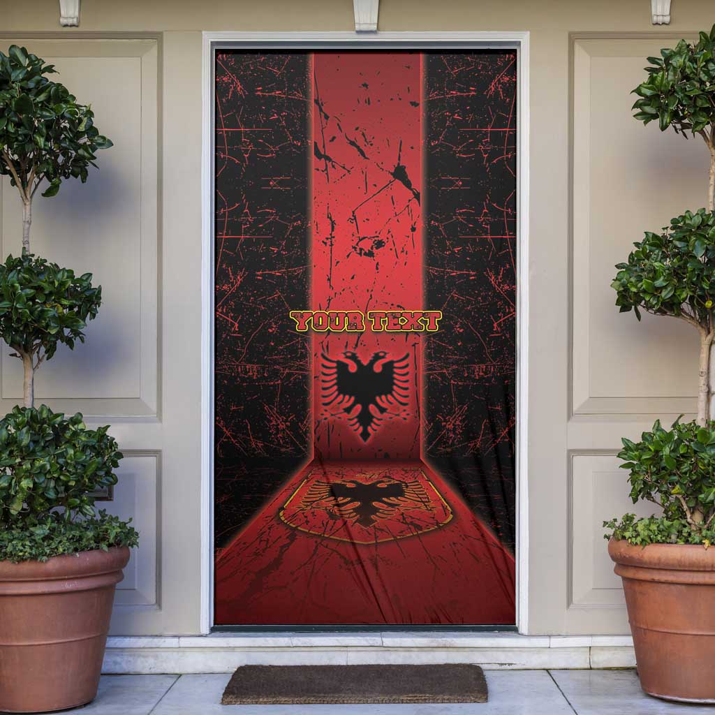 Albania Door Cover Black Double Headed Eagle - Wonder Print Shop