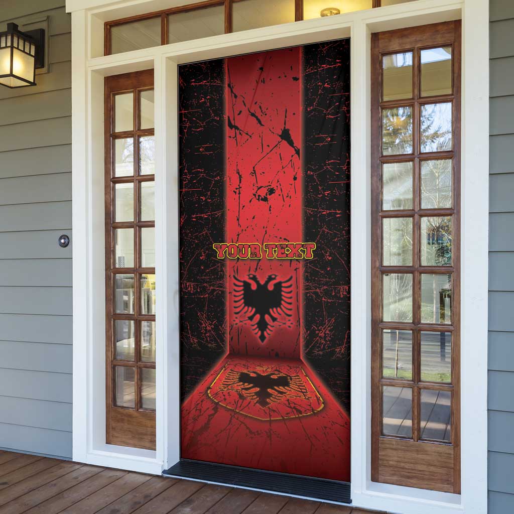Albania Door Cover Black Double Headed Eagle - Wonder Print Shop
