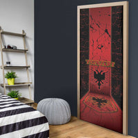 Albania Door Cover Black Double Headed Eagle - Wonder Print Shop