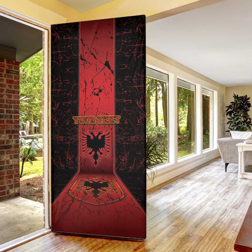 Albania Door Cover Black Double Headed Eagle - Wonder Print Shop