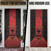 Albania Door Cover Black Double Headed Eagle - Wonder Print Shop