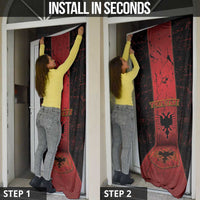 Albania Door Cover Black Double Headed Eagle - Wonder Print Shop