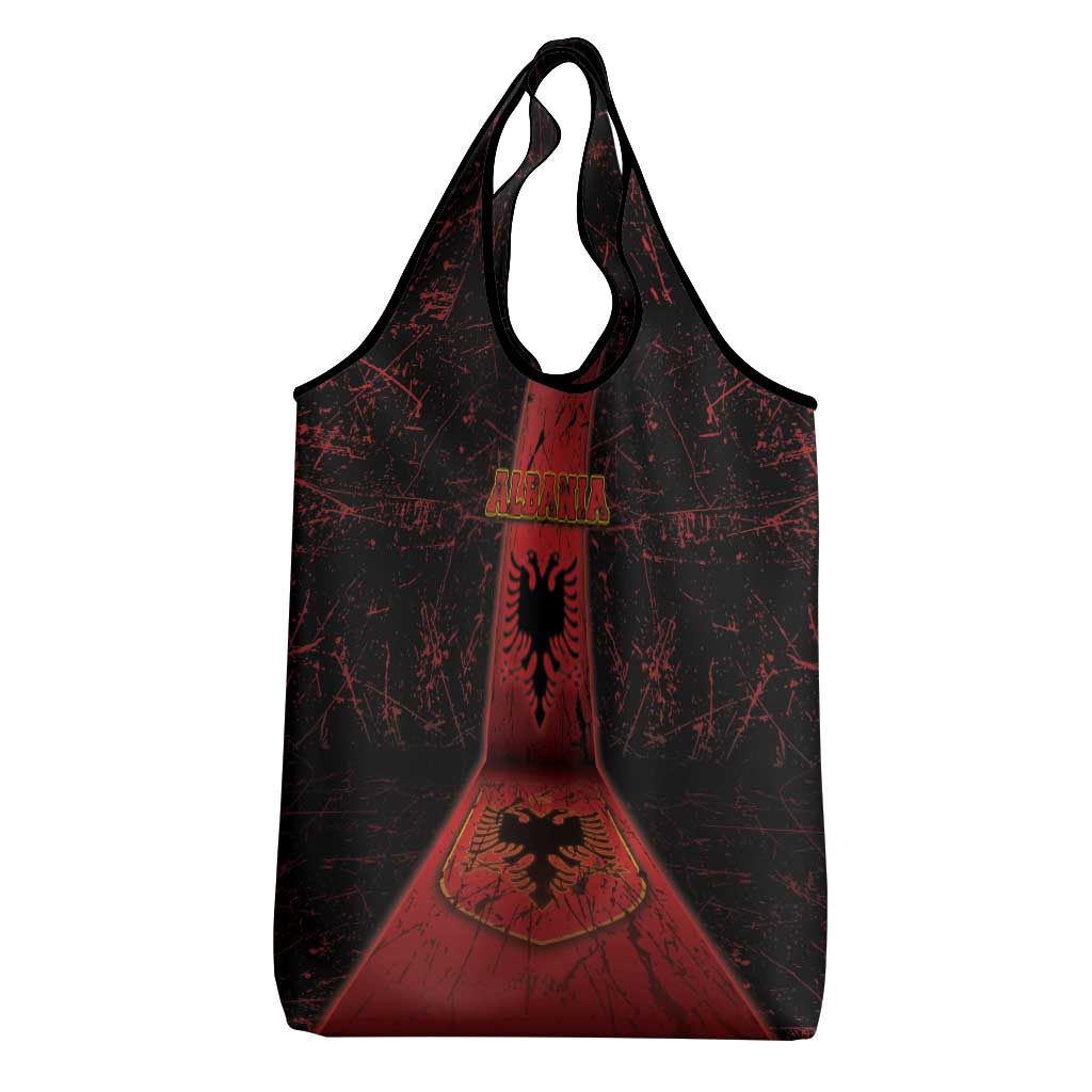 Albania Grocery Bag Black Double Headed Eagle - Wonder Print Shop