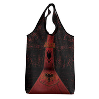 Albania Grocery Bag Black Double Headed Eagle - Wonder Print Shop