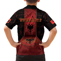 Personalized Albania Hawaiian Shirt Black Double Headed Eagle - Wonder Print Shop