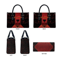 Albania Leather Bag Black Double Headed Eagle - Wonder Print Shop