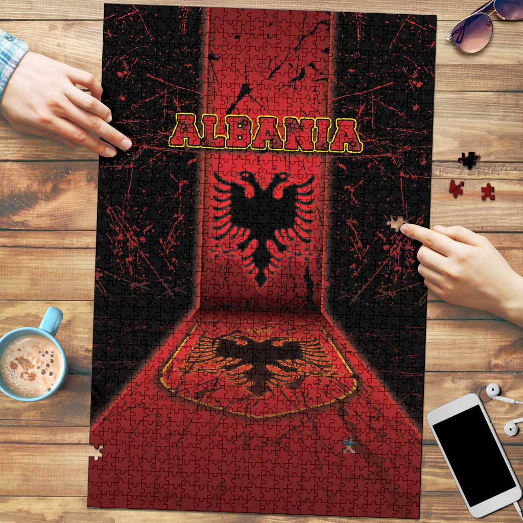 Albania Puzzle Black Double Headed Eagle - Wonder Print Shop