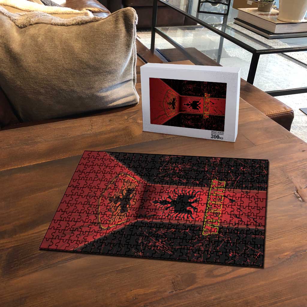 Albania Puzzle Black Double Headed Eagle - Wonder Print Shop