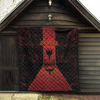 Albania Quilt Black Double Headed Eagle - Wonder Print Shop