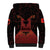 Personalized Albania Sherpa Hoodie Black Double Headed Eagle - Wonder Print Shop