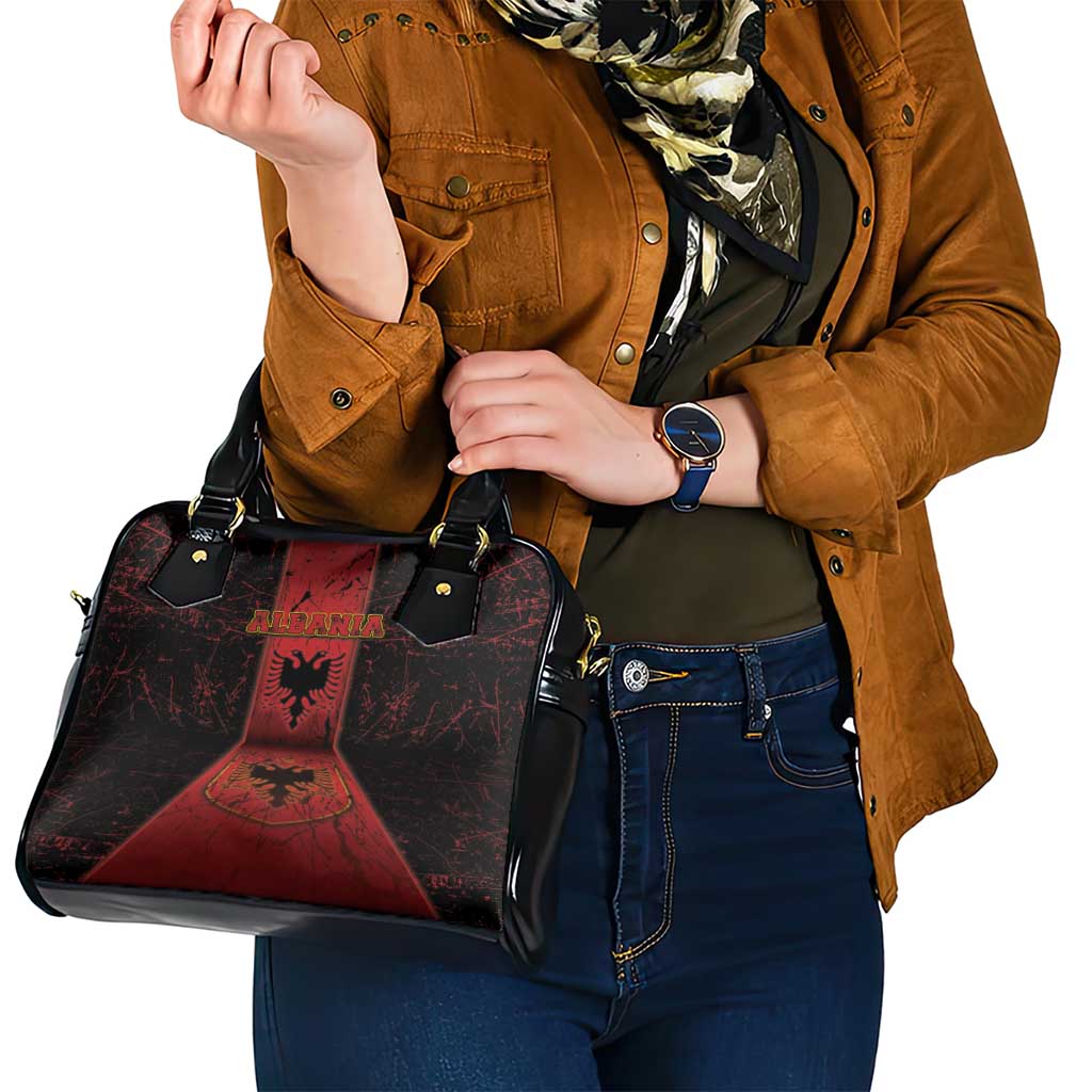 Albania Shoulder Handbag Black Double Headed Eagle - Wonder Print Shop