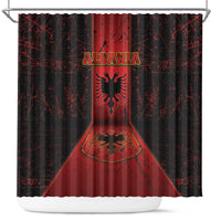 Albania Shower Curtain Black Double Headed Eagle - Wonder Print Shop