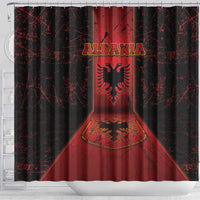 Albania Shower Curtain Black Double Headed Eagle - Wonder Print Shop