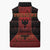 Personalized Albania Sleeveless Puffer Jacket Black Double Headed Eagle - Wonder Print Shop