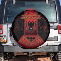 Albania Spare Tire Cover Black Double Headed Eagle - Wonder Print Shop