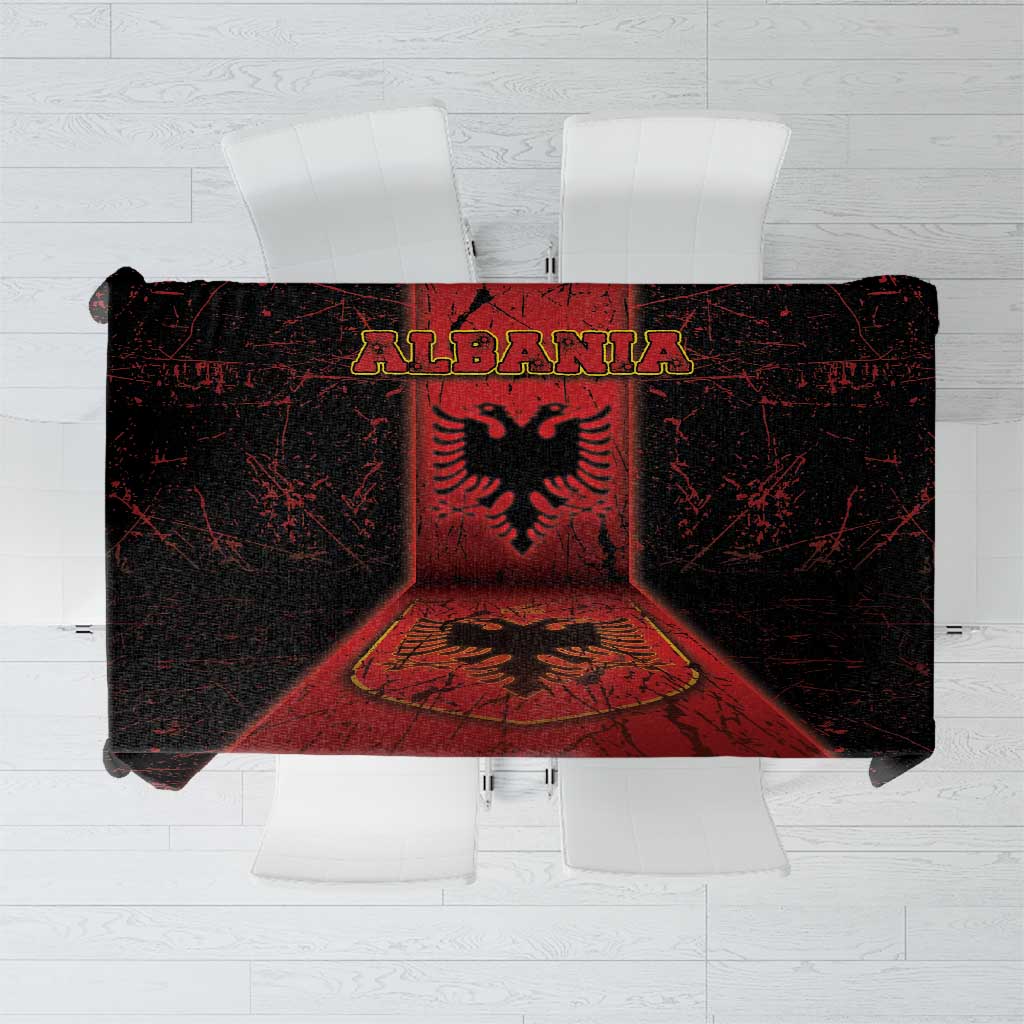 Albania Tablecloth Black Double Headed Eagle - Wonder Print Shop