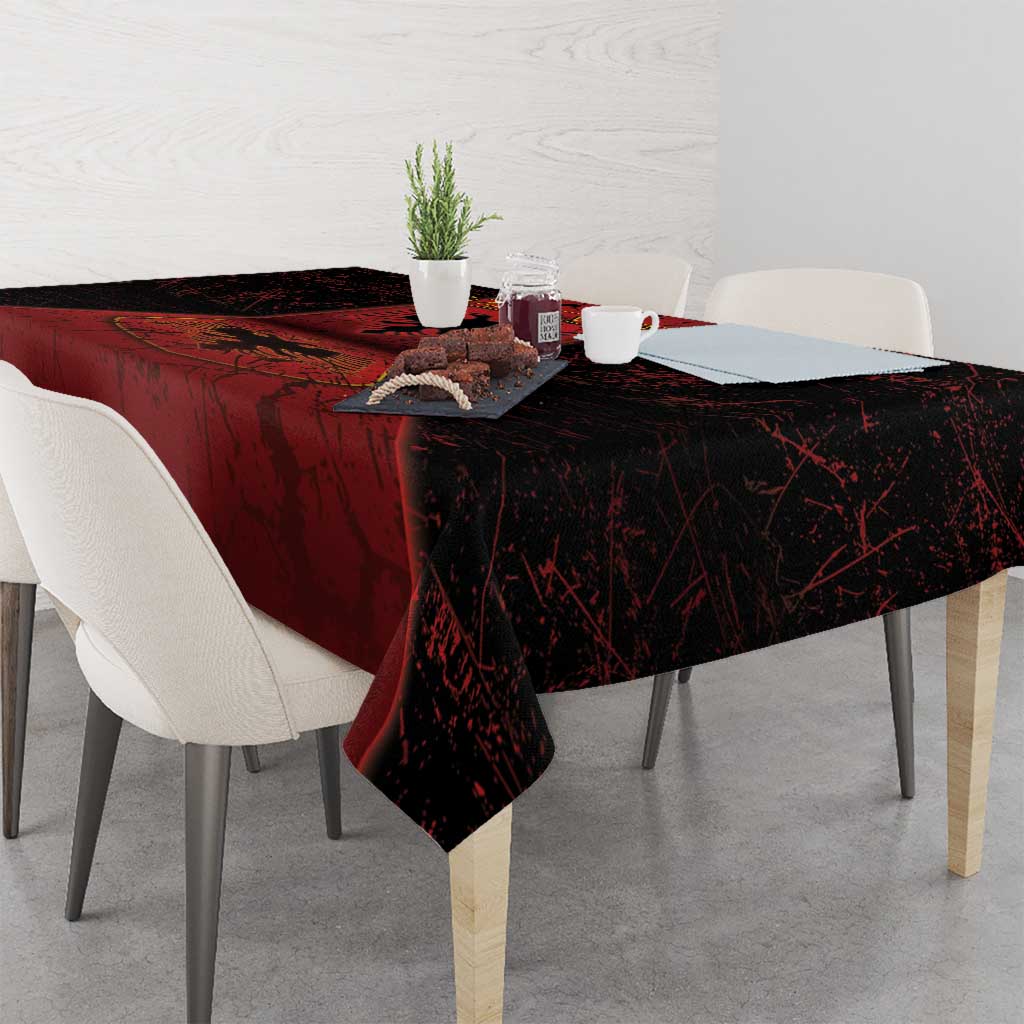 Albania Tablecloth Black Double Headed Eagle - Wonder Print Shop