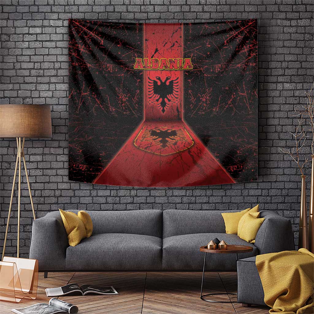 Albania Tapestry Black Double Headed Eagle - Wonder Print Shop
