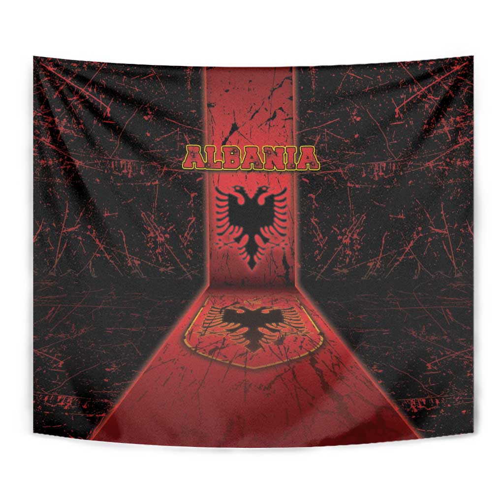 Albania Tapestry Black Double Headed Eagle - Wonder Print Shop