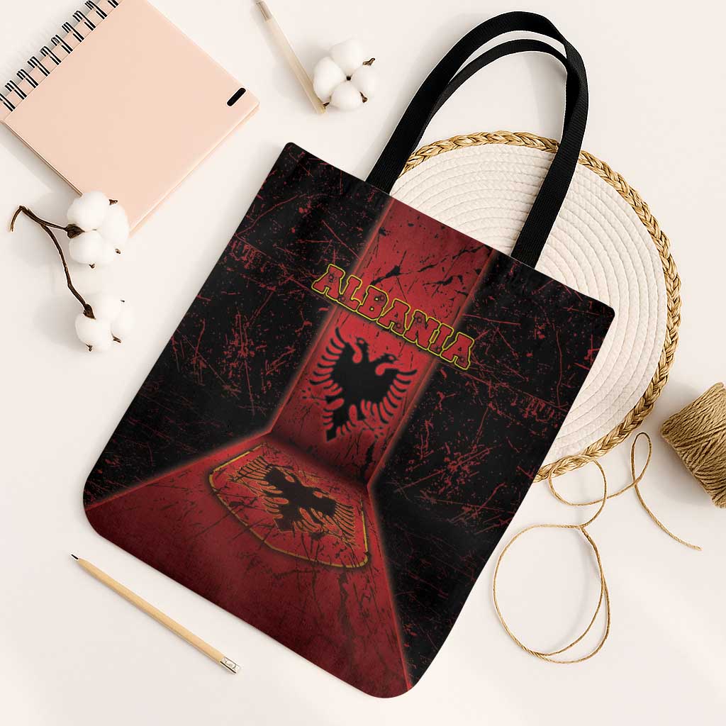 Albania Tote Bag Black Double Headed Eagle - Wonder Print Shop