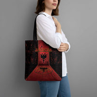 Albania Tote Bag Black Double Headed Eagle - Wonder Print Shop