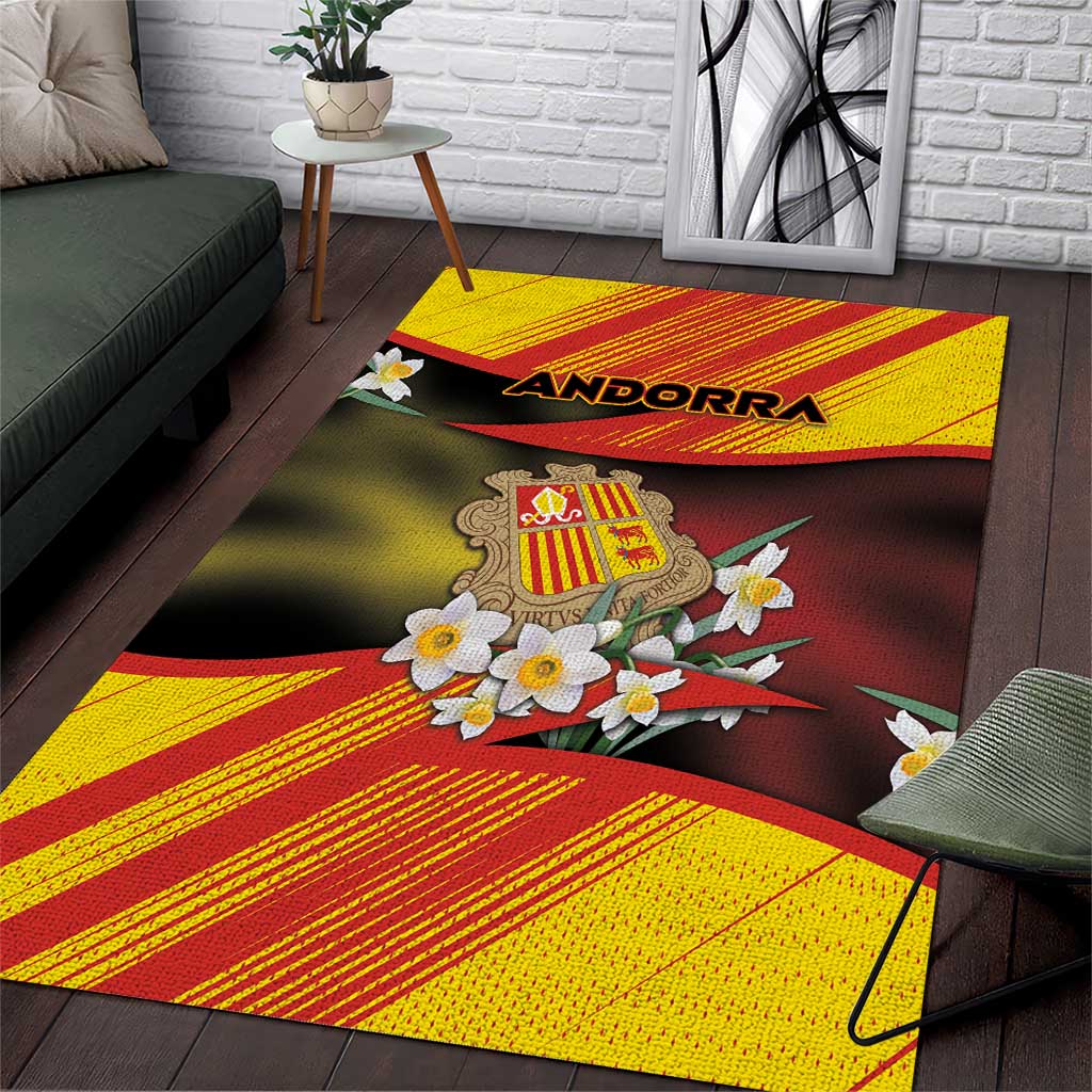 Andorra Area Rug The Grandalla Flowers With Symbol - Wonder Print Shop
