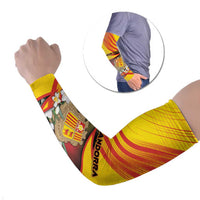 Andorra Arm Sleeves The Grandalla Flowers With Symbol - Wonder Print Shop