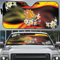 Andorra Auto Sun Shade The Grandalla Flowers With Symbol - Wonder Print Shop