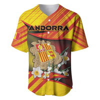Personalized Andorra Baseball Jersey The Grandalla Flowers With Symbol - Wonder Print Shop