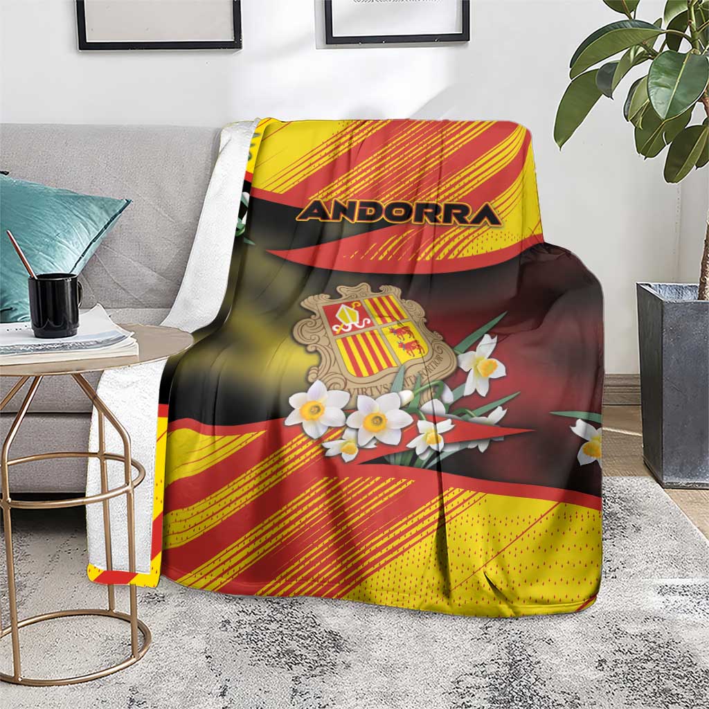 Andorra Blanket The Grandalla Flowers With Symbol - Wonder Print Shop