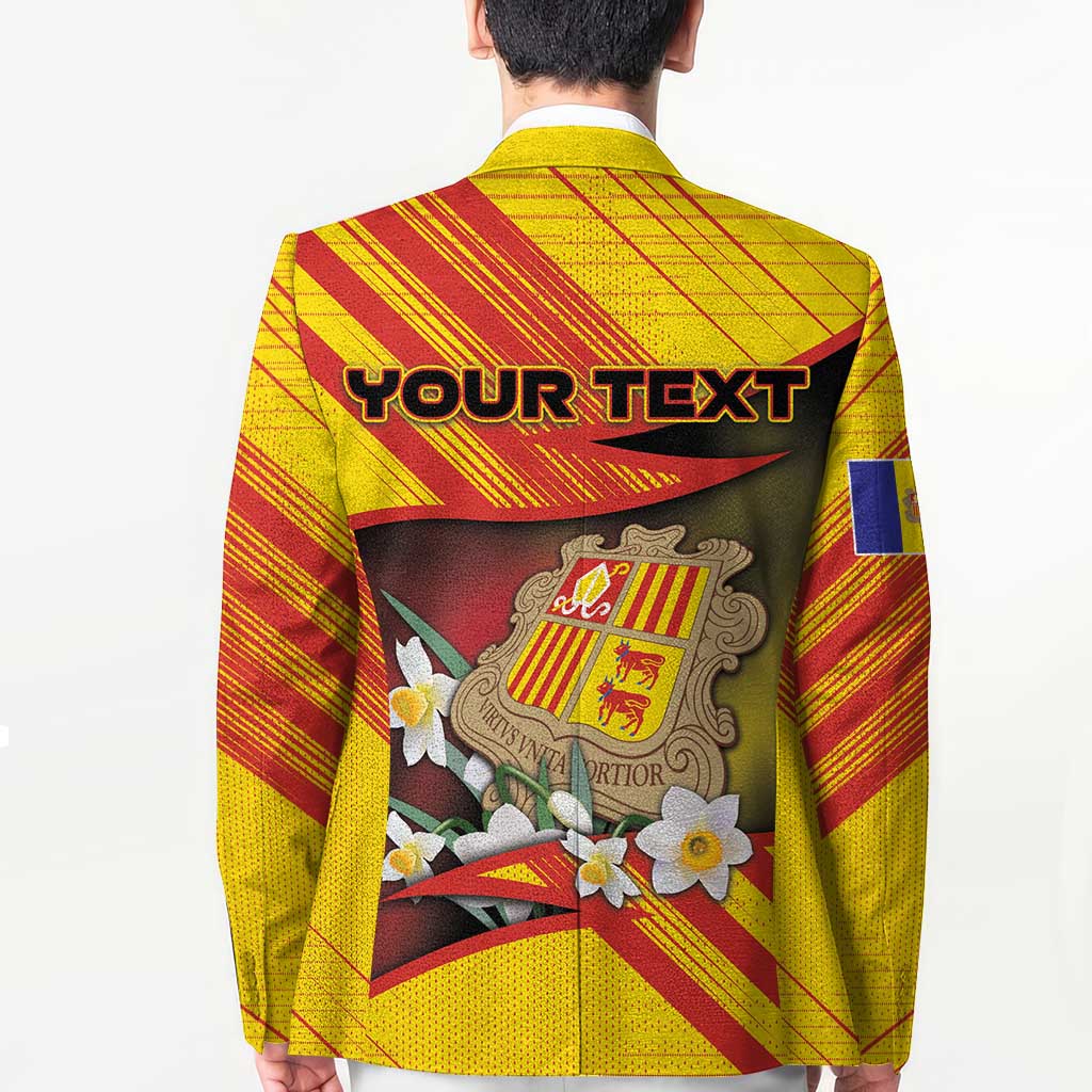 Personalized Andorra Blazer The Grandalla Flowers With Symbol - Wonder Print Shop