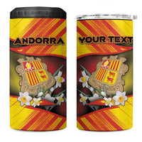Personalized Andorra 4 in 1 Can Cooler Tumbler The Grandalla Flowers With Symbol - Wonder Print Shop