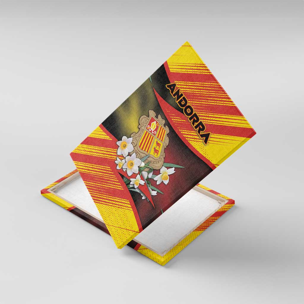 Andorra Canvas Wall Art The Grandalla Flowers With Symbol - Wonder Print Shop