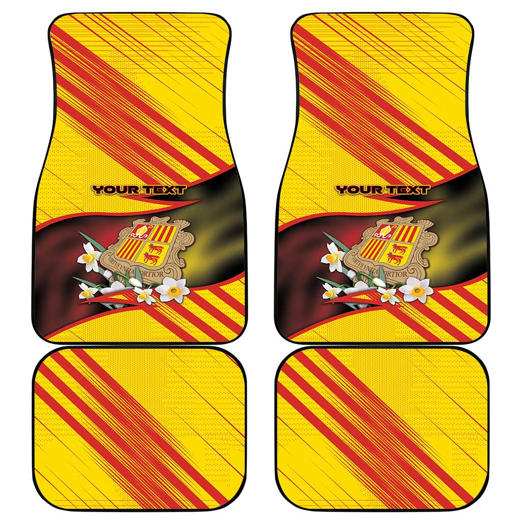 Andorra Car Mats The Grandalla Flowers With Symbol - Wonder Print Shop