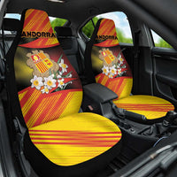 Andorra Car Seat Cover The Grandalla Flowers With Symbol - Wonder Print Shop