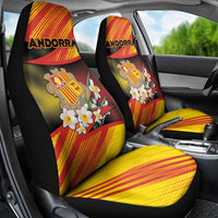 Andorra Car Seat Cover The Grandalla Flowers With Symbol - Wonder Print Shop