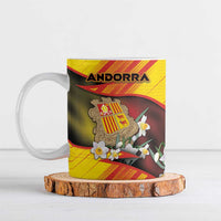 Personalized Andorra Ceramic Mug The Grandalla Flowers With Symbol - Wonder Print Shop
