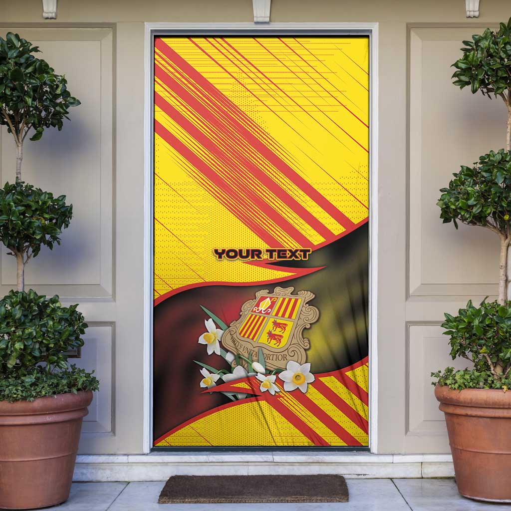 Andorra Door Cover The Grandalla Flowers With Symbol - Wonder Print Shop