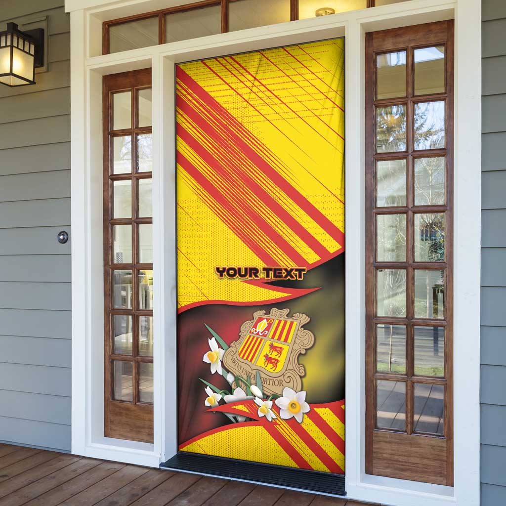 Andorra Door Cover The Grandalla Flowers With Symbol - Wonder Print Shop