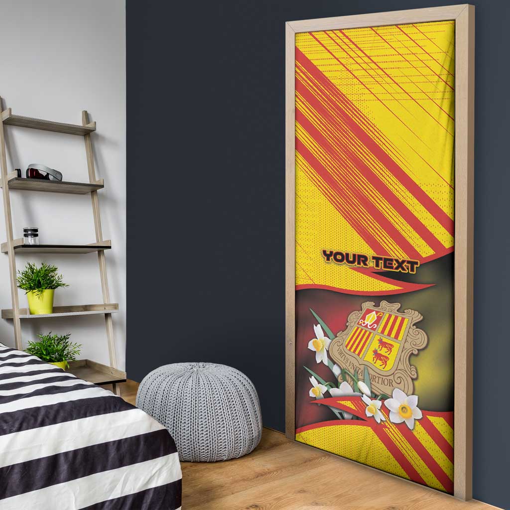Andorra Door Cover The Grandalla Flowers With Symbol - Wonder Print Shop