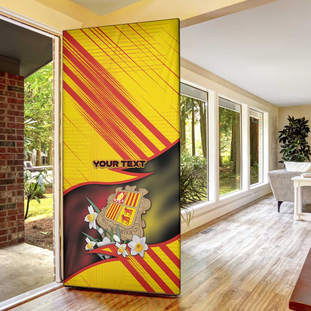 Andorra Door Cover The Grandalla Flowers With Symbol - Wonder Print Shop