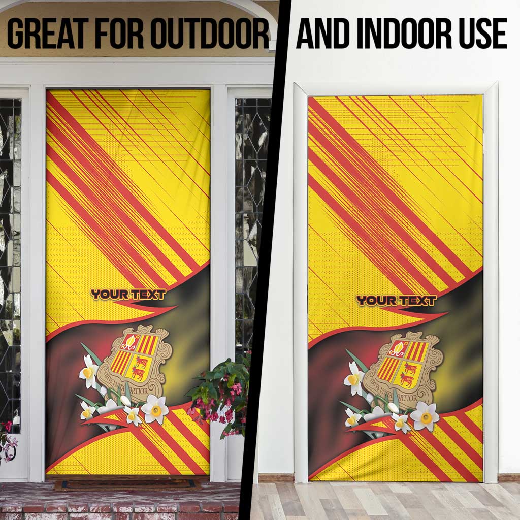 Andorra Door Cover The Grandalla Flowers With Symbol - Wonder Print Shop