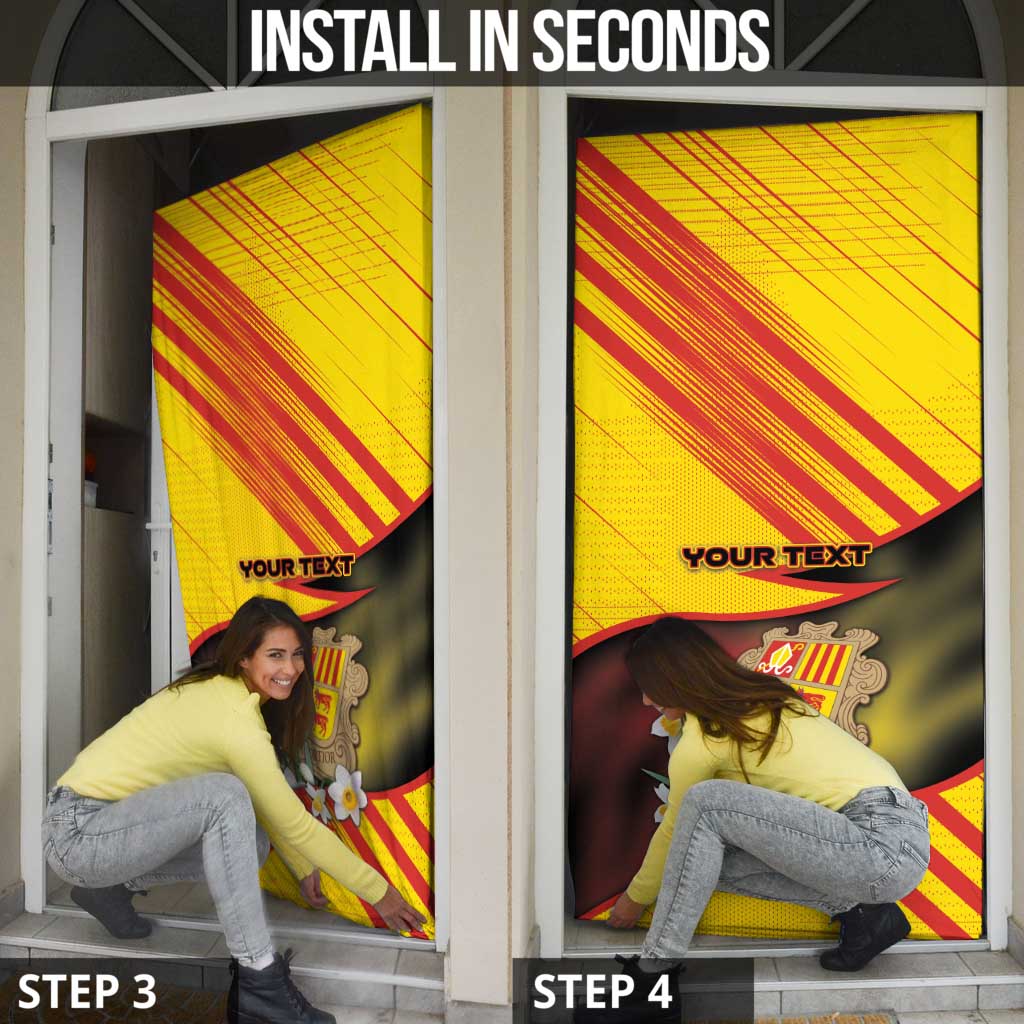 Andorra Door Cover The Grandalla Flowers With Symbol - Wonder Print Shop