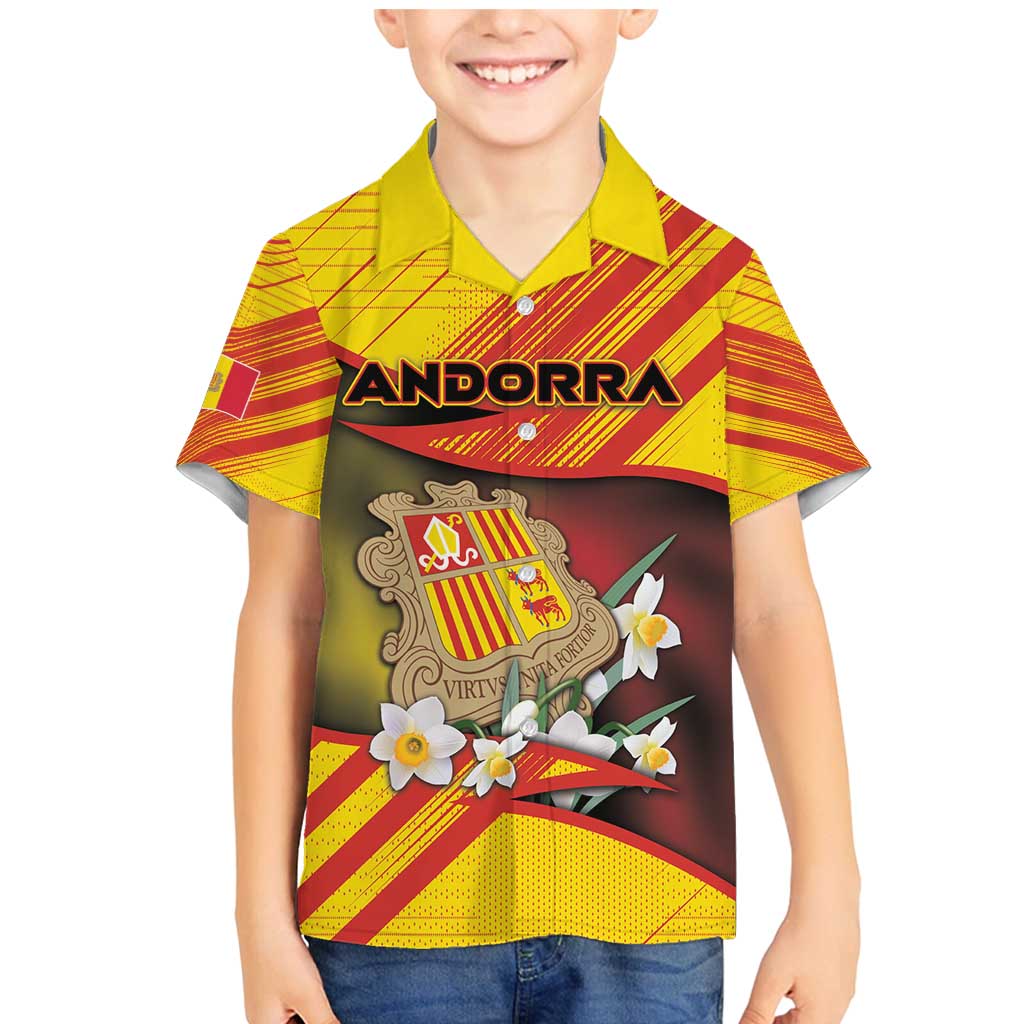 Personalized Andorra Family Matching Mermaid Dress and Hawaiian Shirt The Grandalla Flowers With Symbol - Wonder Print Shop