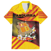 Personalized Andorra Family Matching Off The Shoulder Long Sleeve Dress and Hawaiian Shirt The Grandalla Flowers With Symbol - Wonder Print Shop